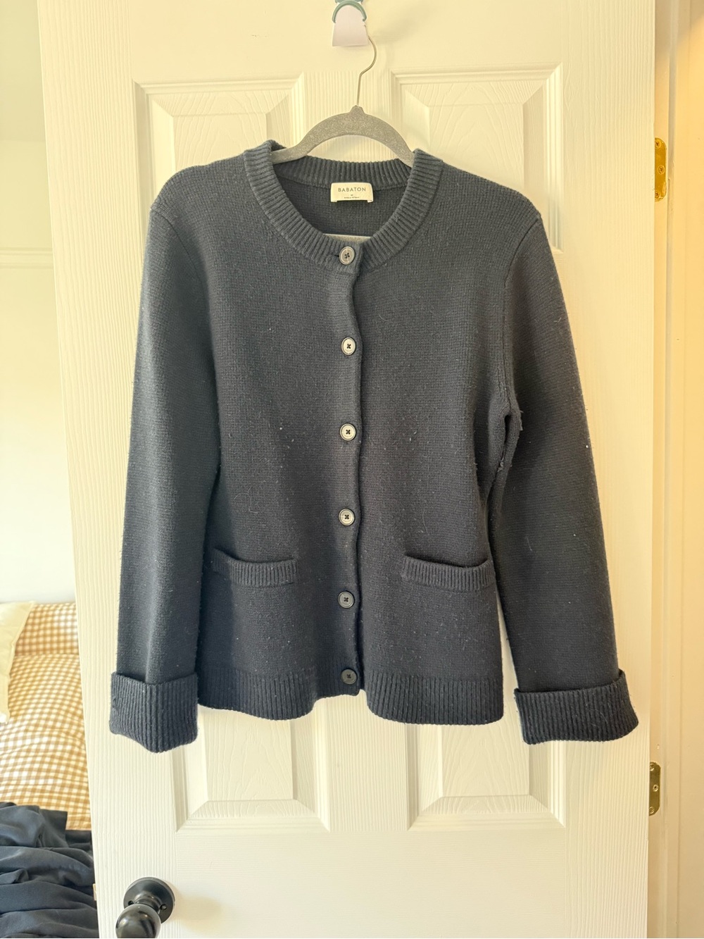 Artizia cardigan 100% wool - navy